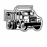 Promotional Dump Truck 1 Key Tag - Spot Color
