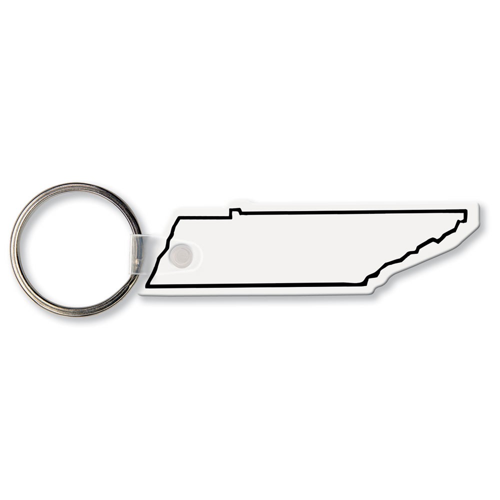 Tennessee State Shape Key Tag (Spot Color) with Logo