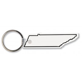 Tennessee State Shape Key Tag (Spot Color) with Logo