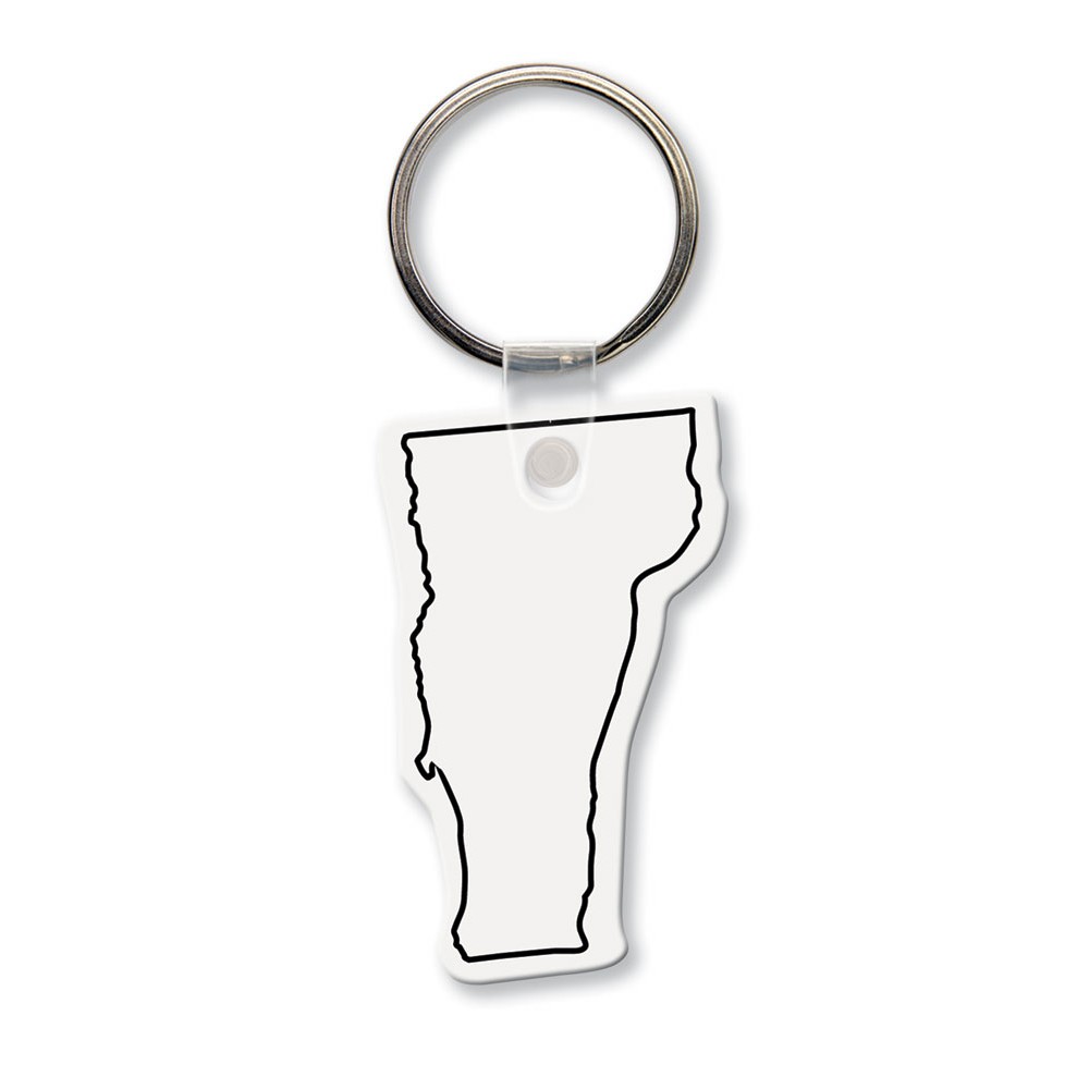 Vermont State Shape Key Tag (Spot Color) with Logo