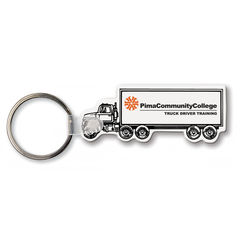Promotional Semi Truck Key Tag (Spot Color)