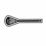 Personalized Lacrosse Racket 2 Key Tag - Spot Color