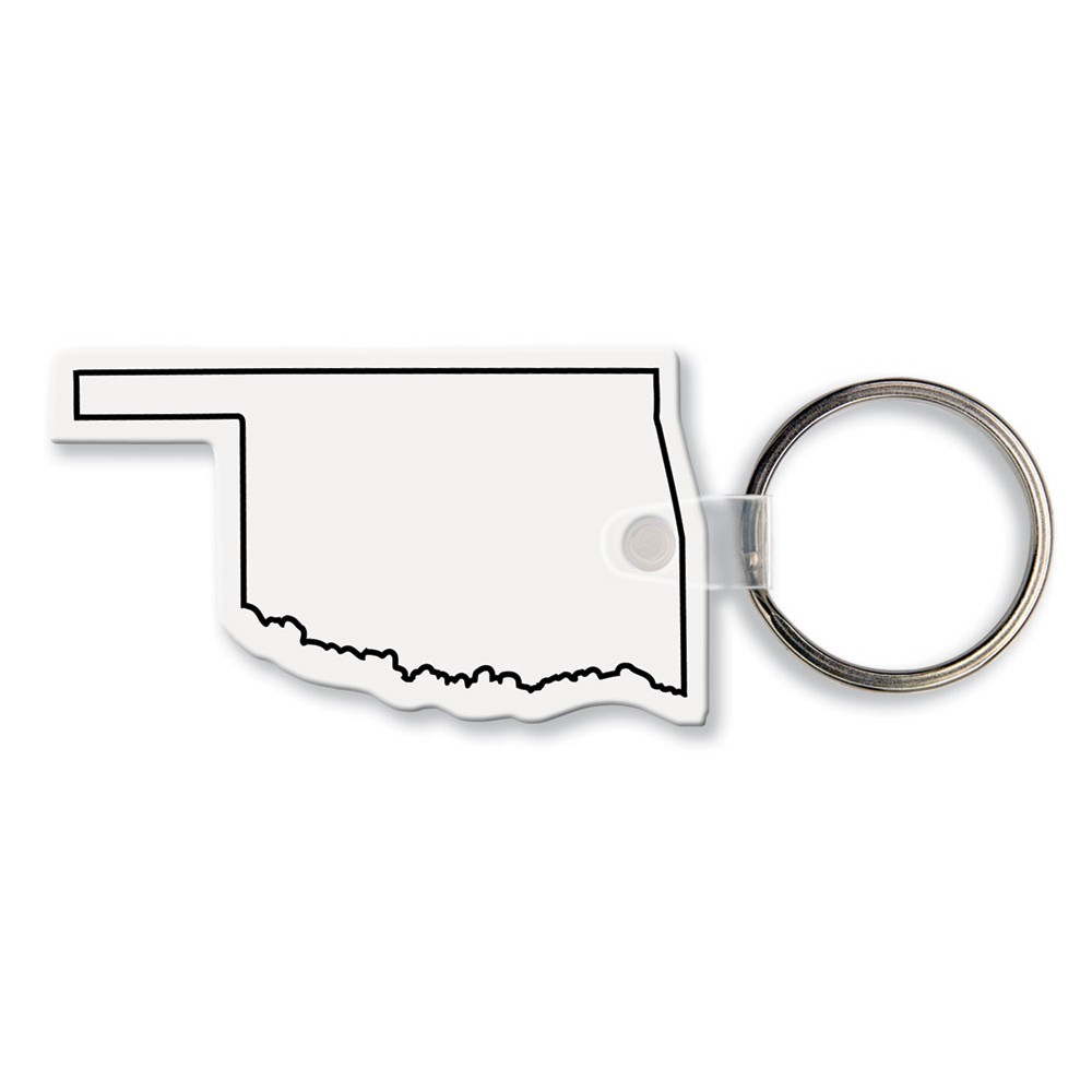 Customized Oklahoma State Shape Key Tag (Spot Color)