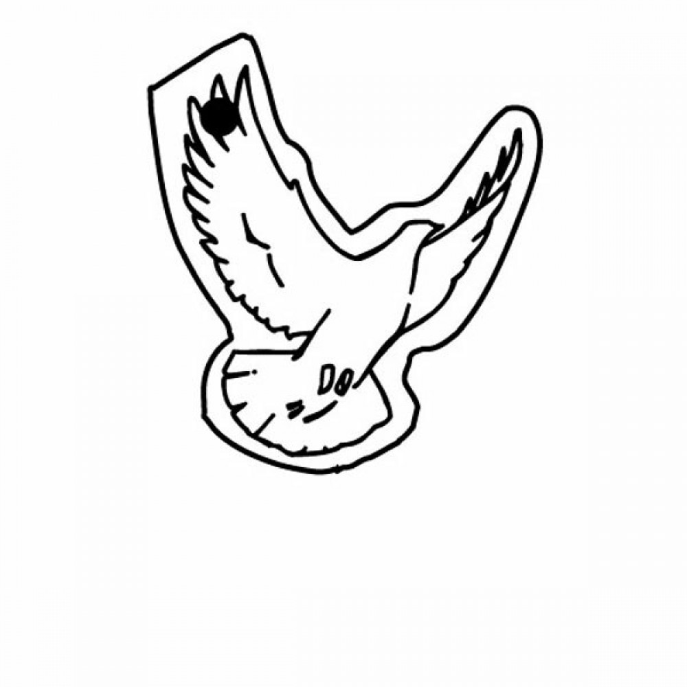 Promotional Dove Bird Key Tag (Spot Color)