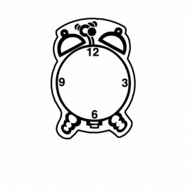 Personalized Alarm Clock Key Tag - Spot Color