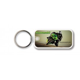 Custom Large Rectangle w/Rounded Corners Key Tag - Full Color