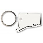 Custom Connecticut State Shape Key Tag (Spot Color)