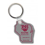 Wisconsin State Shape Key Tag (Spot Color) Custom Printed