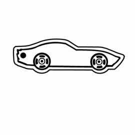 Classic Corvette 2 Key Tag - Spot Color with Logo