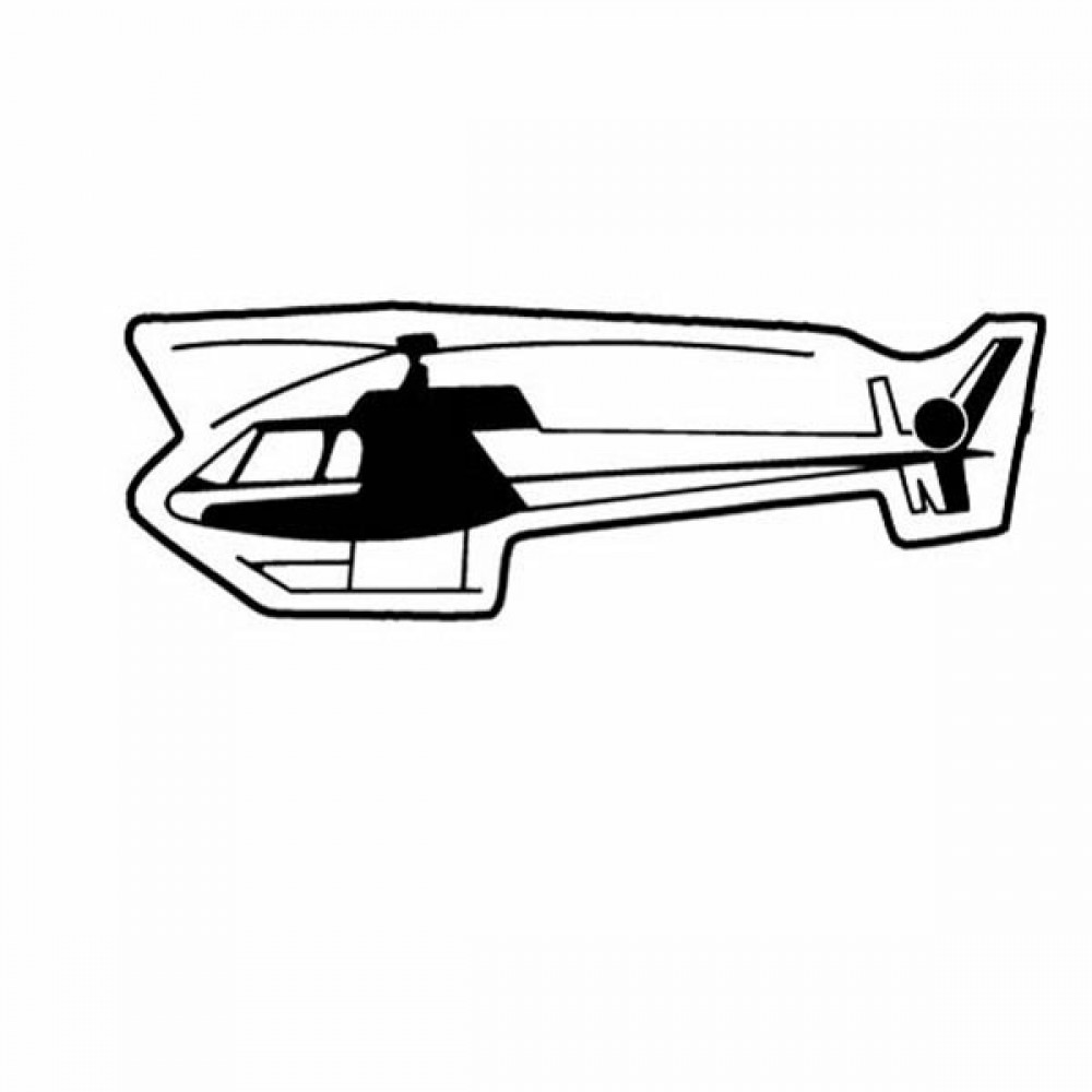 Personalized Helicopter 2 Key Tag - Spot Color