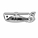 Helicopter 5 Key Tag - Spot Color with Logo