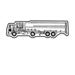 Tanker Truck 4 Key Tag - Spot Color with Logo