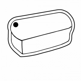 Promotional Bread Loaf Key Tag - Spot Color