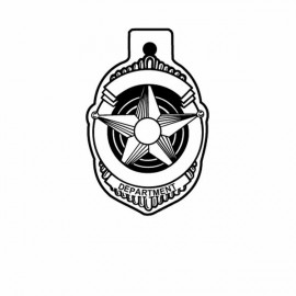 Shield/Star Key Tag - Spot Color with Logo