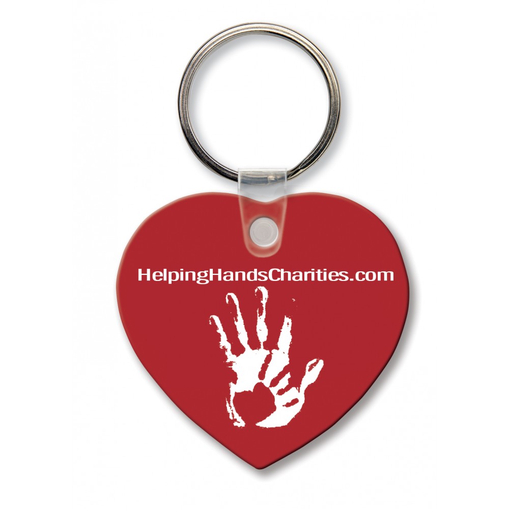 Customized Heart Key Tag (Spot Color)