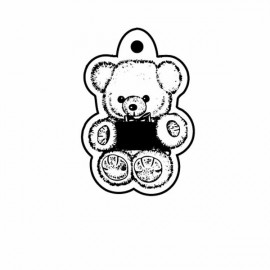 Small Teddy Bear w/Shirt Key Tag Spot Color with Logo