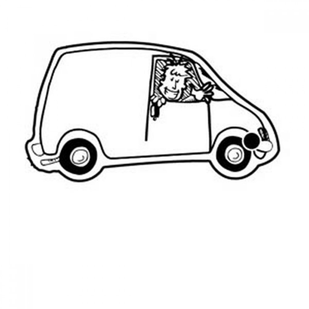 Custom Cartoon Van Key Tag - Spot Color