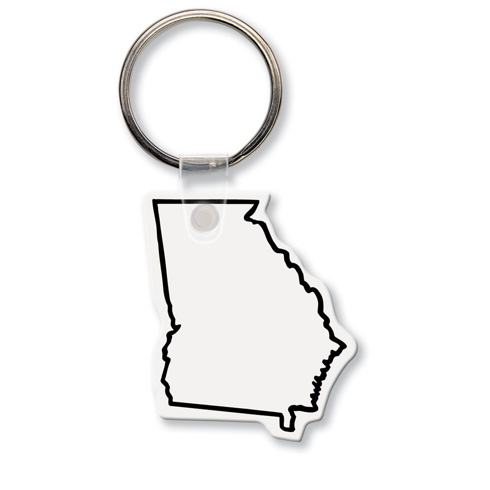 Georgia State Shape Key Tag (Spot Color) with Logo