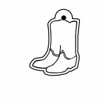 Custom Imprinted Western Boot Key Tag (Spot Color)