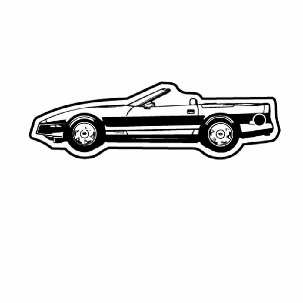 Promotional Classic Corvette Convertible 2 Key Tag - Spot Color