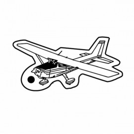 Logo Branded Small Private Airplane Key Tag (Spot Color)