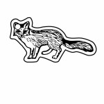 Fox Key Tag (Spot Color) with Logo