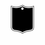 Shield 8 Key Tag - Spot Color Logo Imprinted