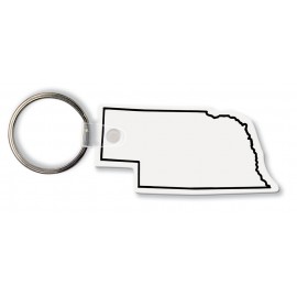 Customized Nebraska State Shape Key Tag (Spot Color)