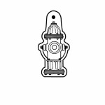 Logo Imprinted Fire Hydrant 2 Key Tag - Spot Color