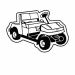 Logo Imprinted Golf Cart 1 Key Tag - Spot Color