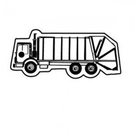 Trash Truck 3 Key Tag - Spot Color with Logo