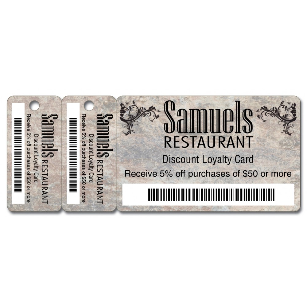 Custom Printed Loyalty Wallet Card & Tags Key Tag - Full Color Custom Printed Loyalty Wallet Card & Tags Key Tag - Full Color