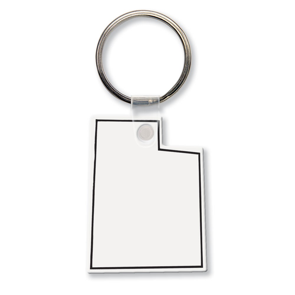Utah State Shape Key Tag (Spot Color) with Logo
