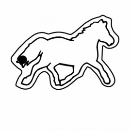 Logo Branded Horse Outline Key Tag (Spot Color)