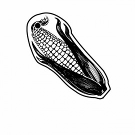 Corn w/Husk Key Tag - Spot Color with Logo