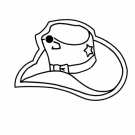 Western Hat Key Tag - Spot Color with Logo