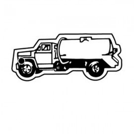 Custom Septic Truck 1 Key Tag - Spot Color