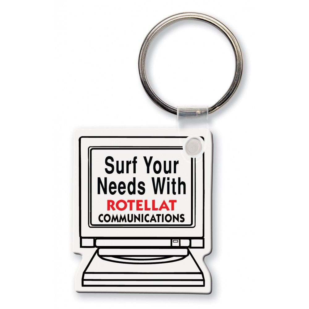 Customized Computer Monitor Key Tag (Spot Color)