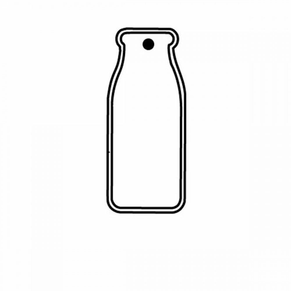Personalized Milk Bottle Key Tag (Spot Color)