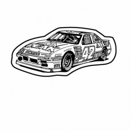 Race Car 4 Key Tag - Spot Color with Logo