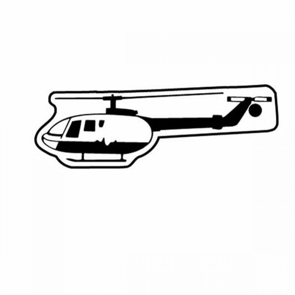 Promotional Helicopter 4 Key Tag - Spot Color