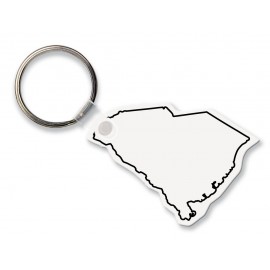 Personalized South Carolina State Shape Key Tag (Spot Color)