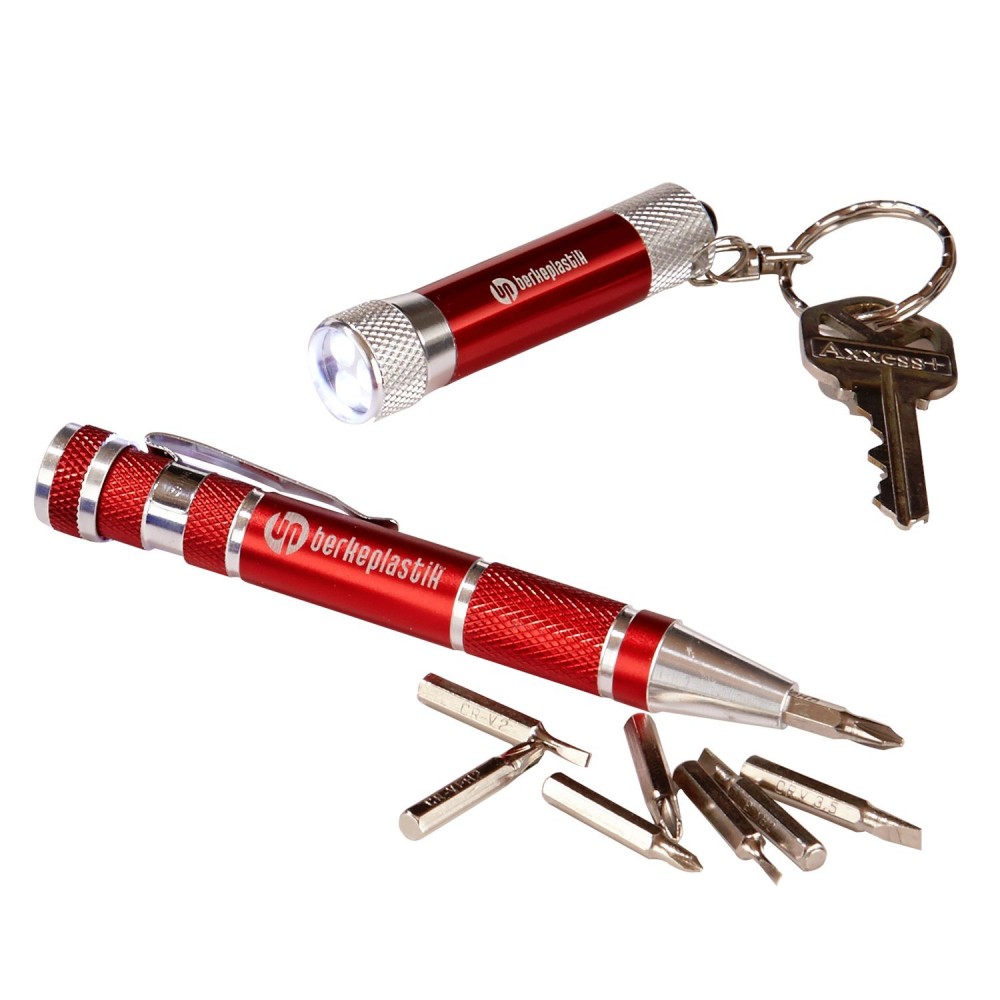 Keylight and Screwdriver Set - Red with Logo