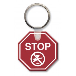 Stop Sign Key Tag (Spot Color) with Logo