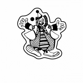 Promotional Clown Key Tag - Spot Color