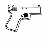 Customized Gun 1 Key Tag - Spot Color