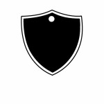 Customized Dark Shield Key Tag - Spot Color