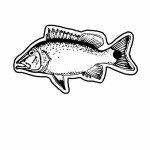 Logo Branded Fish 3 Key Tag (Spot Color)
