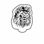 Lion Head Key Tag (Spot Color) with Logo