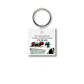 Small Square Key Tag - Full Color with Logo